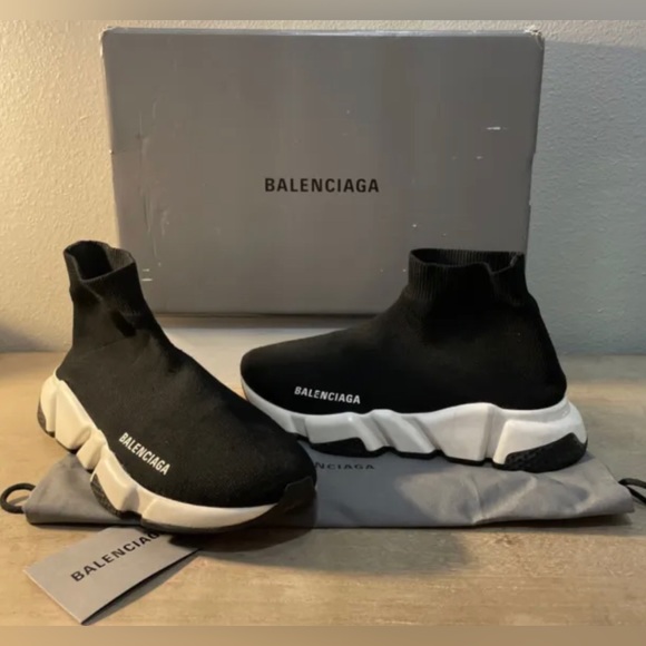 . Balenciaga “SPEED RECYCLED” knit graffiti sock shoes - Picture 1 of 1